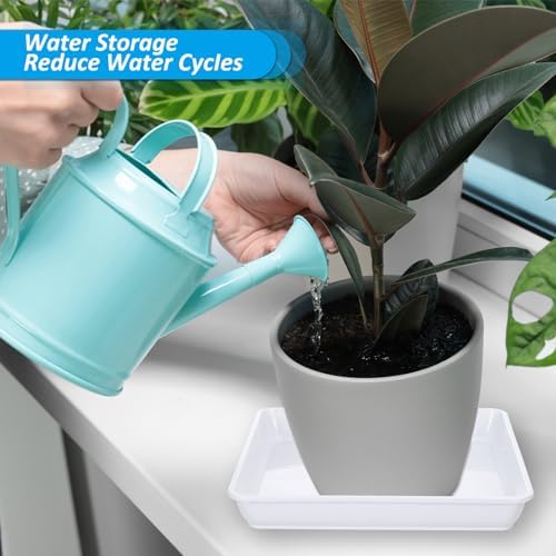 PATIKIL Plant Saucer Tray, 10 Pack 10 Inch Plastic Square Plant Saucer Flower Planter Drip Tray for Indoors Outdoors Patio Balcony, White - Image 5