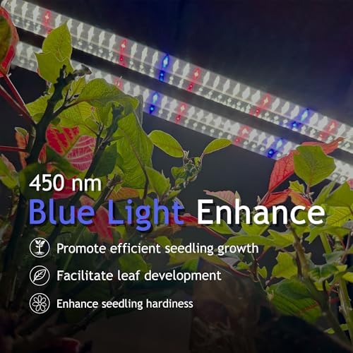 DYMOND Boostgro LED Seed Starter Grow Light 3FT Full Spectrum Linkable 5000k Daylight + 660nm Red + 450nm Blue Indoor Plant Lighting Fixture - Image 3