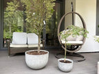 Large Resin Planter Pot for Trees Big Flower – Lightweight Round Plant Pot with Stone-Textured Finish, Weather-Resistant Decorative Outdoor & Indoor (XL - 21.7") - Image 5