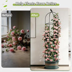 Square Tomato Cages for Garden, 6.2 FT Cucumber Trellis for Flowers, Grape, Pea, Rose, Bean, Rustproof Plastic Coated Metal Plant Support for Potted Plants Indoor Outdoor - 2PC Obelisk Trellis - Image 4