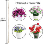 uxcell Macrame Plant Hanger Flower Pot Holder DIY Indoor Outdoor Hanging Rope Basket Retro Vintage-Inspired 39.4 Inch Length 4 Pcs - Image 2