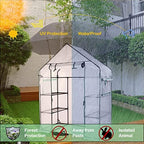 56x30x76 Mini Walk-in Greenhouse, Portable Plant House with 3-Tier Shelves - Image 3