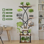 Plant Stand Indoor with Grow Lights - 8 Tiered Plant Shelf with Storage Drawer, 65" Tall Plant Shelf with Grow Light & 2 Hooks, Corner Plant Stand for Indoor Plants, Metal Plant Holder for Home, Patio - Image 7