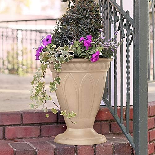 Arcadia Garden Products PSW HU40B Bristol Urn Planter, 16 by 18-Inch, Beige - Image 6