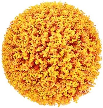 Decorative Faux Greenery Fake Plants 24in, Grass Balls Decorative Decor, Garden Spheres Outdoor, Decorative Balls for Home Decor, Artificial Plant Topiary Ball Tree by ATYUJKB