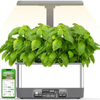 Hydroponics Growing System Kits,APP&WiFi 8 Pods Smart Indoor Herbs Garden with 24W Adjustable Height LED Growth Lights,for Indoor Gardening Gifts,Vegetables Planter by BHTNYOO