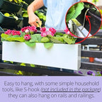 LaLaGreen Outdoor Wall Planters (24in, 2 Pack) Window Flower Box for Plants - Image 4