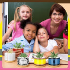 Remerry 6 Pcs Christmas Teacher Gifts Ceramic Succulent Plant Pot, Classic - Image 4