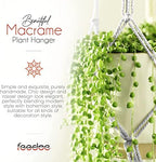 Plant Hanger Indoor, Macrame Plant Hangers Indoor Macrame Hanging Planters for Indoor Plants - 6 Pack Hanging Plant Holders Indoor Hanging, Macromay Plant Hangers for Indoor Plant Hanger,Gray - Image 4