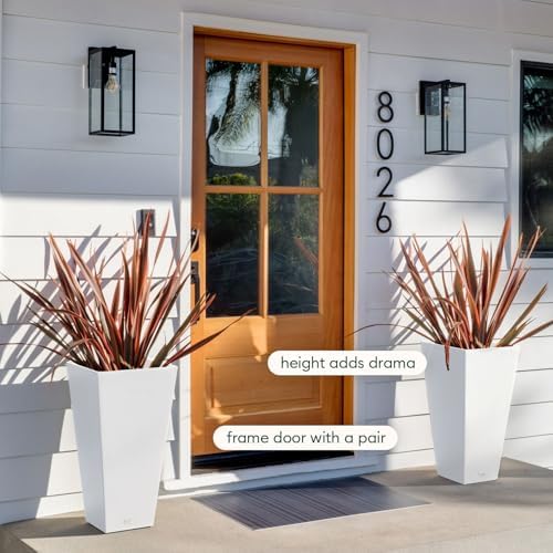 Veradek Pure Series Taper Planter & Drip Tray - Tapered Planter with Shelf - Image 4