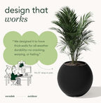 Veradek Strata Series Sphere Planter - Round Outdoor Planter - Image 3
