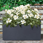 Kante Modern Rectangular Charcoal Concrete Planter 23" L 12" H 12" W - Image 4