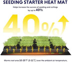 iPower 10" x 20.75" Waterproof Durable Seedling Heat Mat with Controller Warm Hydroponic Plant for Indoor Gardening Germination Starting - Image 7