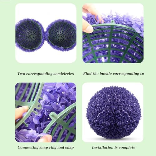 Artificial Plant Topiary Ball Dia 20in, Faux Plant Topiary Ball Extra Large, Garden Spheres Outdoor, Topiary Balls Artificial Outdoor, Lifelike Moss Balls Decorative Set - Image 7
