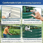 4FT Round Raised Garden Bed, Heavy Duty Galvanized Metal Planter Box for Vegetables, Flowers & Herbs, Rust-Resistant Outdoor Gardening Bed with Modern Green Finish & Easy DIY Assembly - Image 7