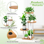 4 Tier Plant Stand Indoor Corner Tall Shelf for Multiple Plants - Image 3