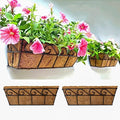 LaLaGreen Window Boxes Planters to Attach House (16 in, 2 Pack) Black Metal by L%C3%A1L%C3%A1Green