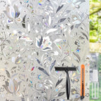 HIDBEA Window Privacy Film, 3D Stained Glass Static Cling 29.5 in x 78.7 in by HIDBEAWindowFilm