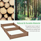Yaheetech Wooden Raised Garden Bed Outdoor Planter Box, Dark Brown - Image 4