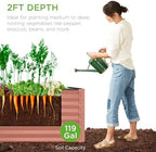 Best Choice Products 4x2x2ft Outdoor Metal Raised Garden Bed, Deep Root Box Planter for Vegetables, Flowers, Herbs, 119 Gallon Capacity, 100% Non Toxic Materials - Terracotta - Image 4