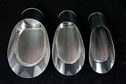 3 Pcs Set Japanese Stainless Bonsai Soil Scoop w/Mesh - Potting & Mixing Tool (U-4) - Image 5