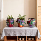 Mini Face Planters 3PC Set – Unique Resin Art Flower Pots for Succulents, Cacti & Small Plants – Decorative Funny Plant Pots for Indoor & Outdoor, Face Planter Gift, Picasso‑Inspired - Image 5