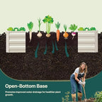 Raised Garden Bed Beige, 6x3x1ft Galvanized Raised Garden Bed Outdoor Metal for Gardening Vegetables Flower Garden Planter Box Large Raised Bed with Gloves and 3ftx30ft Weed Barrier Fabric - Image 6