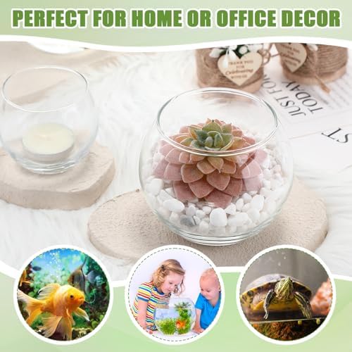 24 Pcs Fish Bowl Bubble Vase Bulk,2.36" h X 2.76" w and 3.15" h X 3.94" w - Image 4