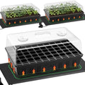 SOLIGT 3 Set 60-Cell Seed Starter Kit with Domes, Cell Trays and Heat Mats by SOLIGT