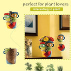 Picasso Abstract Face Flower Pot,Unique Resin Crafted Planter with Drainage Holes,Interesting Colorful Planter with Human face,for Indoor and Outdoor Botanical Home décor (Modern) - Image 4
