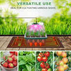 6-Pack Seed Starter Trays with 10"x20.75" Seedling Heat Mat for Indoor Home Gardening Seed Starting, 72-Cell Seed Starter Kit with Humidity Dome(12 Cells per Tray), MET Certified - Image 5