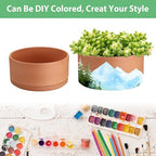 JUXYES 10 Inch Shallow Terracotta Pots with Holes and Saucers for Succulent - Image 5
