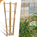 10 Pack 3ft Bamboo Trellis for Climbing Plants, Fan-Shaped Garden Support by Biotolot