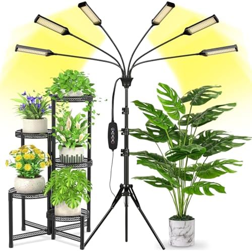 LED Grow Lights for Indoor Plants Full Spectrum, 540 LEDs Plant Lights for Indoor Growing with 58" Adjustable Stand, Plant Grow Lights with Auto 5H/10H/15H Timer for Indoor Tall Plants. by Abriselux