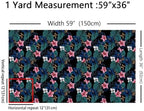Floral Fabric By The Yard, Palm Leaves Upholstery Fabric for Chairs, Botanical Leaves Petal Decorative Fabric, Retro Flower Indoor Outdoor Fabric, DIY Art Waterproof Fabric, Blue Red, 10 Yards - Image 5