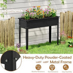 GIANTEX Metal Raised Garden Bed with Legs, Elevated Planter Box with Drainage Holes for Vegetable Fruit Flower Herb, Outdoor Standing Gardening Box for Balcony Backyard Patio Porch (40”x16”x32”) - Image 4