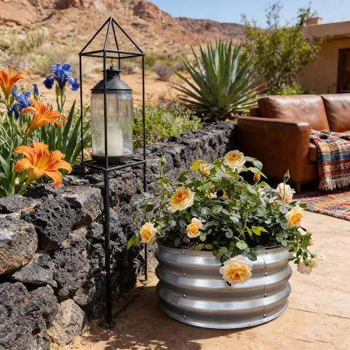 GARDMAX 2 Pack 2x2x1FT Galvanized Round Raised Garden Bed Kit, Metal Planter Boxes Outdoor with Easy Assembly, Large Garden Bed for Vegetables, Fruits, Flower, Herbs Milk White - Image 7