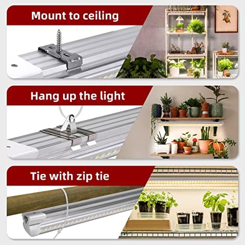Grow Light for Plant, T8, 4FT, 336W, Full Spectrum, 8 Pack, Linkable - Image 5