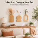 TBWIND Wooden Wall Vases Set of 3, Wall Planters with Glass Tube Kit - Image 7