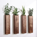 Wooden Wall Vase Planter Set of 4 by Botop
