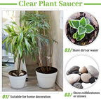 Shellwei 18 Pack 16 Inch Plastic Plant Saucers Extra Large Clear Flower Pot Drip Trays Plants Drip Tray Plant Drainage Tray Plants Saucer Trays for Indoors Outdoors - Image 5
