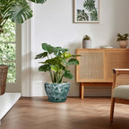 Ceramic Planter, 10 Inch Pots for Plants Indoor, Bubble Green - Image 3