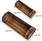 NUOBESTY Garden Planter Xmas 2pcs Set Half Barrel Wooden Box for Plants - Image 2