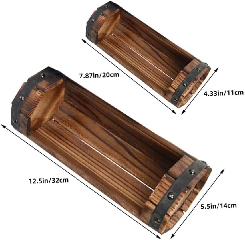 NUOBESTY Garden Planter Xmas 2pcs Set Half Barrel Wooden Box for Plants - Image 2