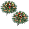 DR.DUDU 2Pcs Christmas Decorations Outdoor 15 in Urn Filler for Front Porch by DRDUDU