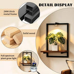 Wall Floating Plant Shelf With Full Spectrum Grow Light, 2 Set, Hold 30LB - Image 3
