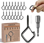 120 Pcs Ceiling Hooks for Hanging Plants, Screw in Hooks Black by Unknown