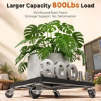 2 Pack 12" Plant Caddy with Wheels, Heavy Duty 800lbs Plant Dolly - Image 2
