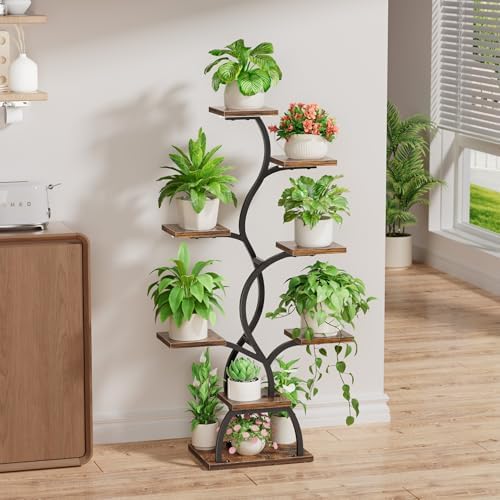 Plant Stand Indoor with Grow Light - 8 Tiered Corner Plant Shelf Indoor - Image 4