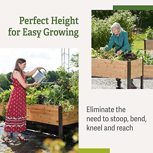 Gardener's Supply Company Elevated Cedar Raised Garden Bed 2' x 8' - Image 7